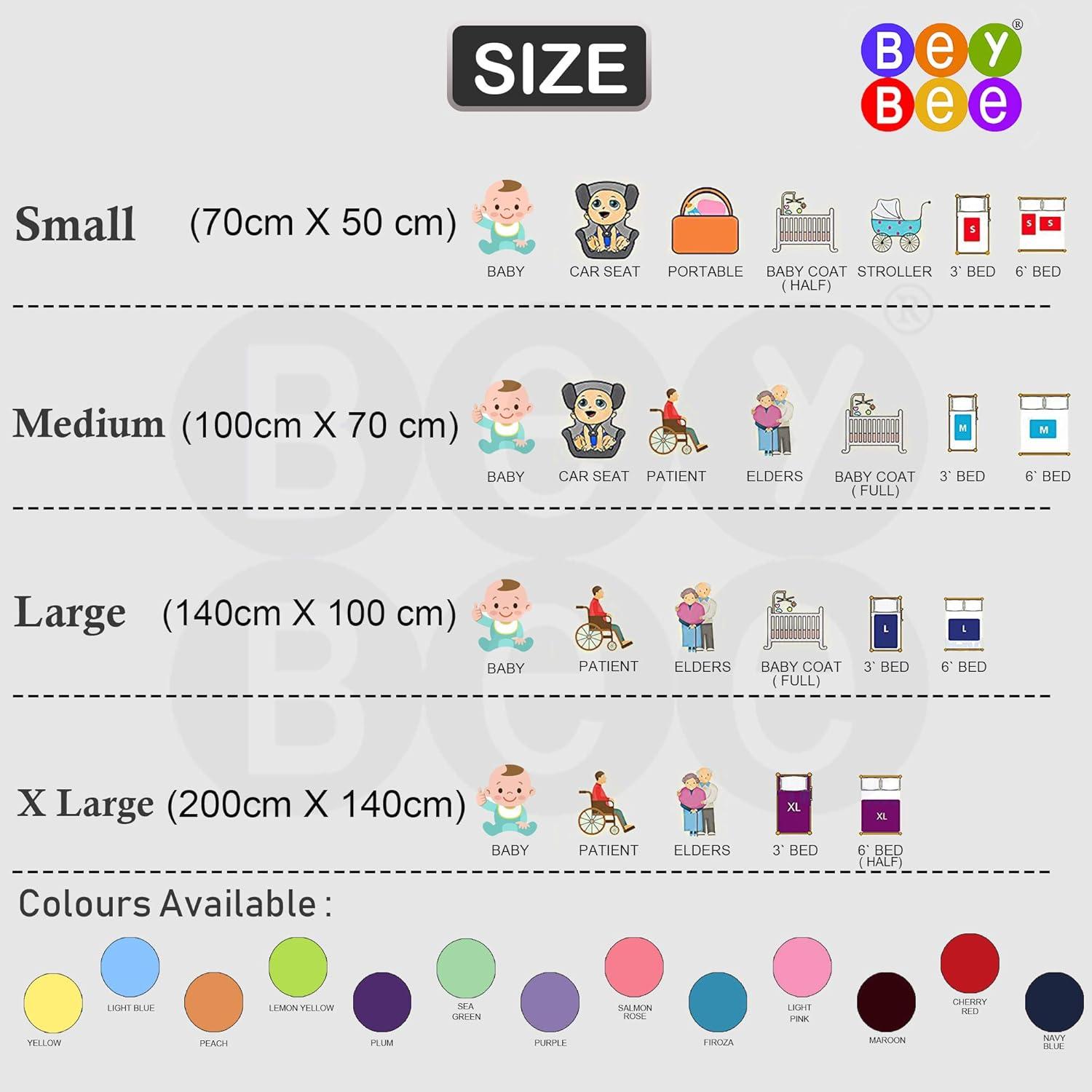 Protector de Cama Impermeable BeyBee Grande Ciruela 140x100 cm