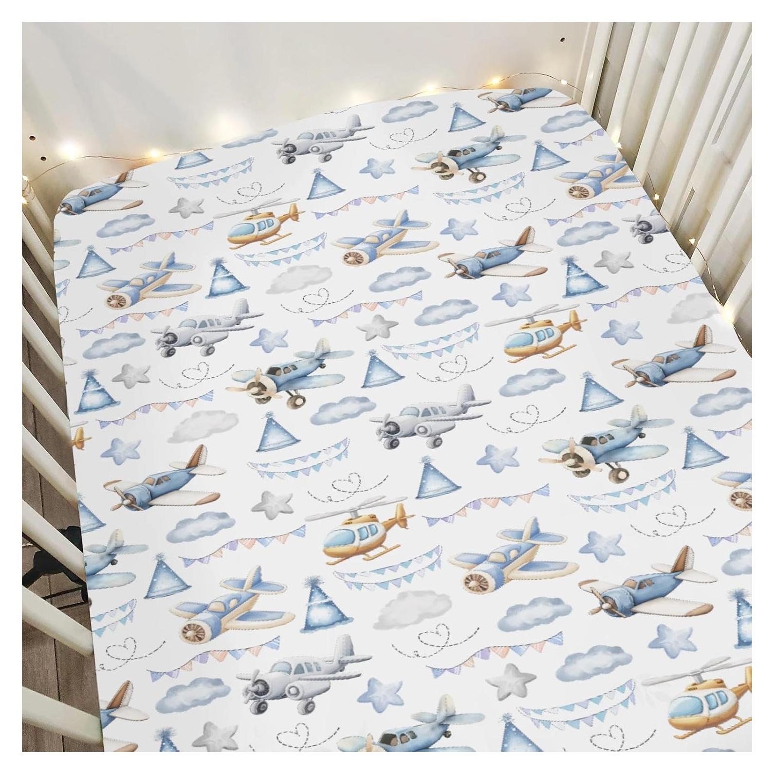Sábanas de Cuna Ajustadas ZoUbqchY Aviones 132x71 cm