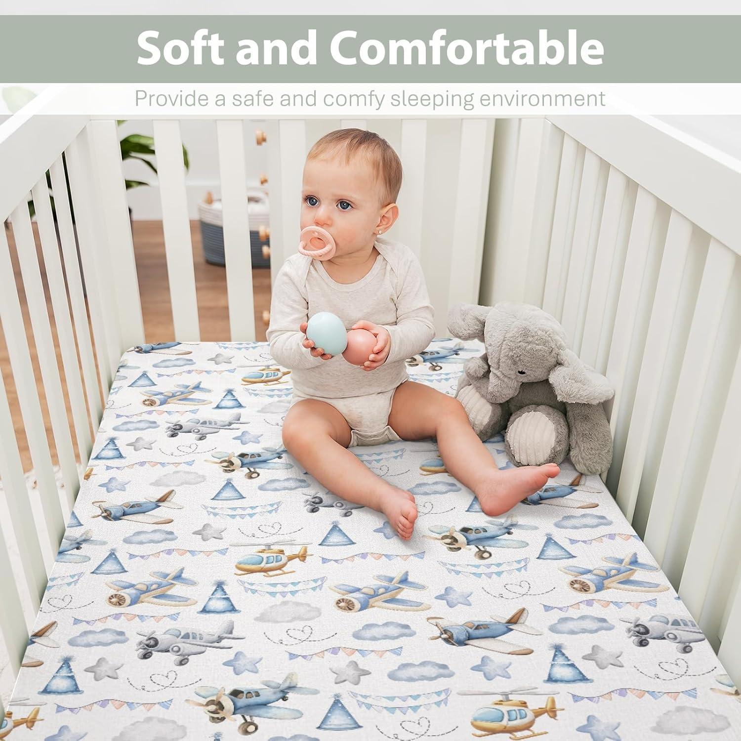 Sábanas de Cuna Ajustadas ZoUbqchY Aviones 132x71 cm