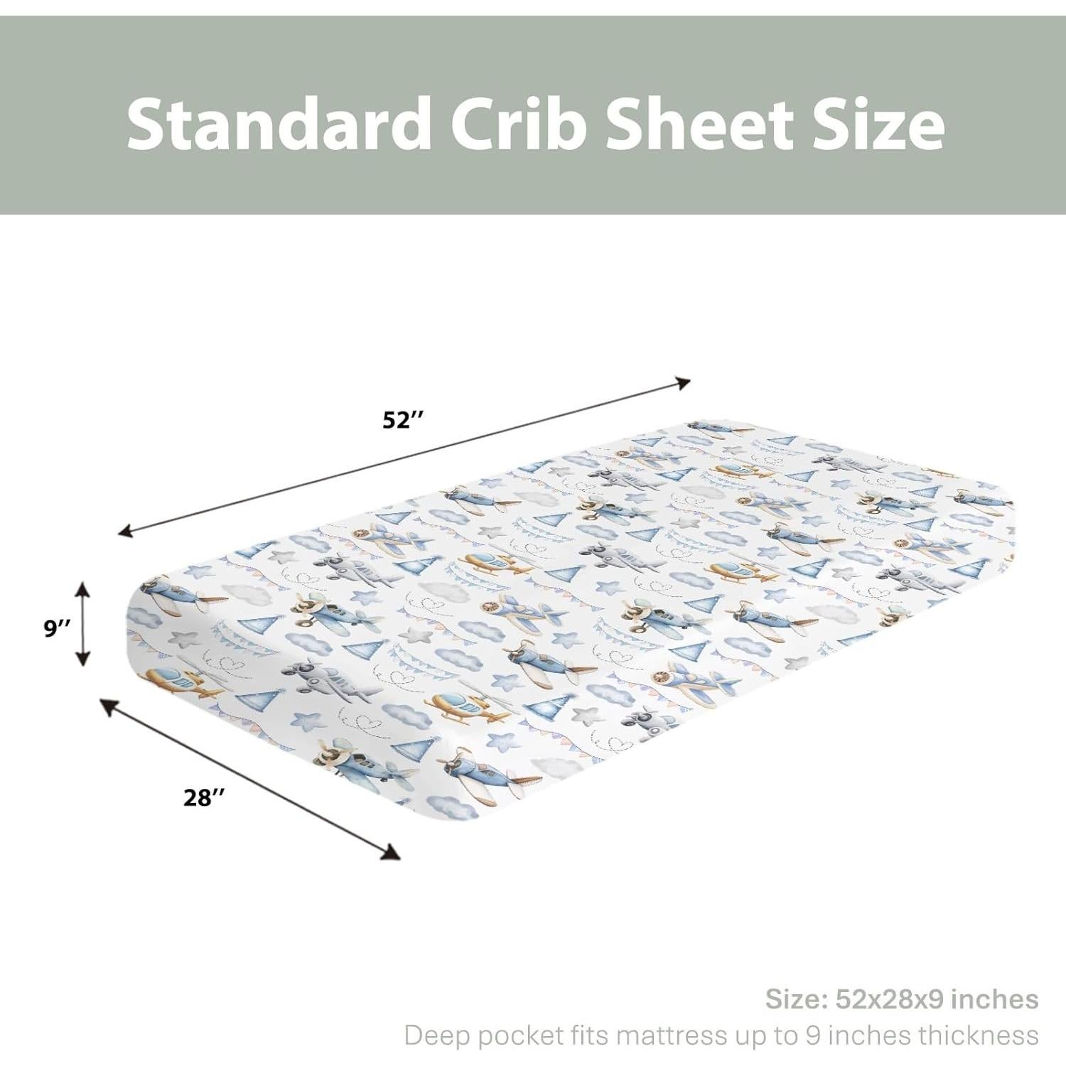Sábanas de Cuna Ajustadas ZoUbqchY Aviones 132x71 cm