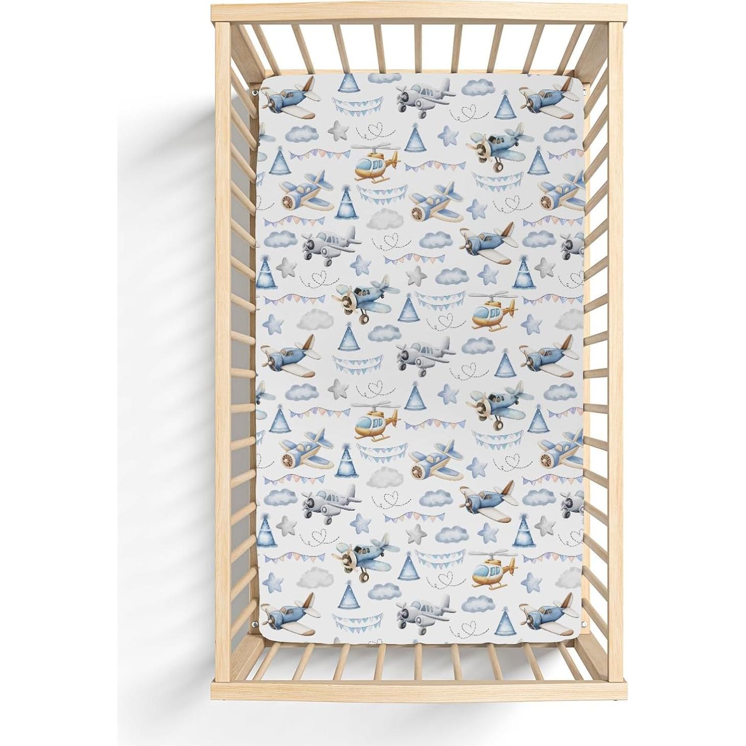 Sábanas de Cuna Ajustadas ZoUbqchY Aviones 132x71 cm