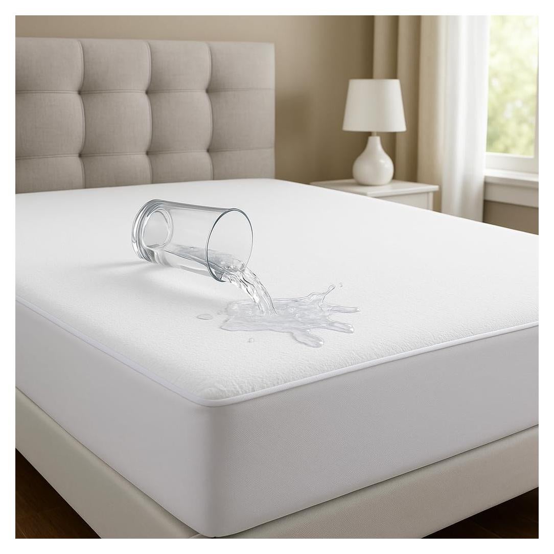 Protector de Colchón Impermeable NON Sticky Algodón Terry RV King