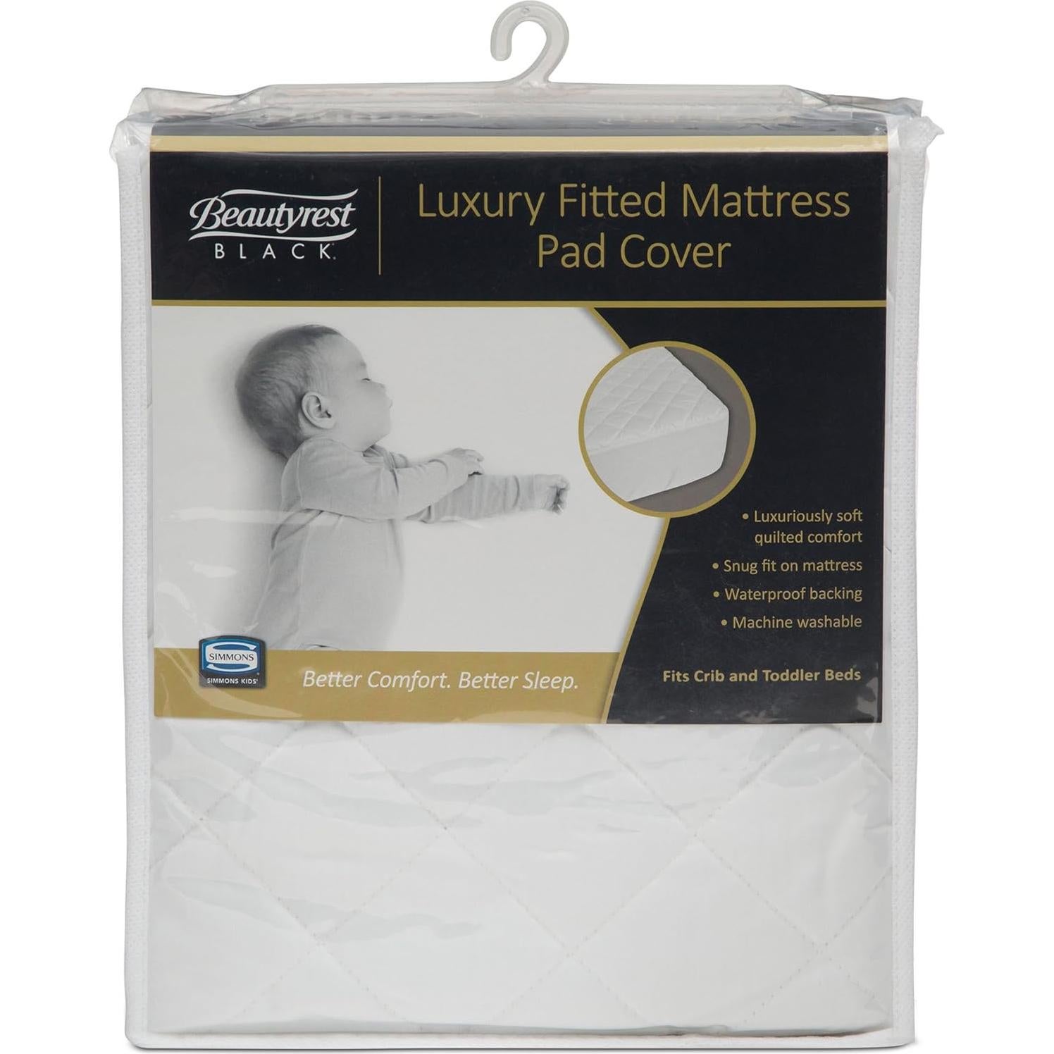 Cubierta de colchón ajustable Beautyrest Black para cuna 132x71cm