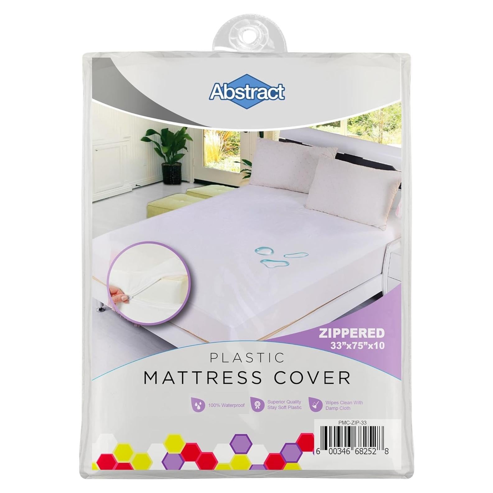 Protector de Colchón Impermeable Abstract 83.82x190.5 cm Blanco