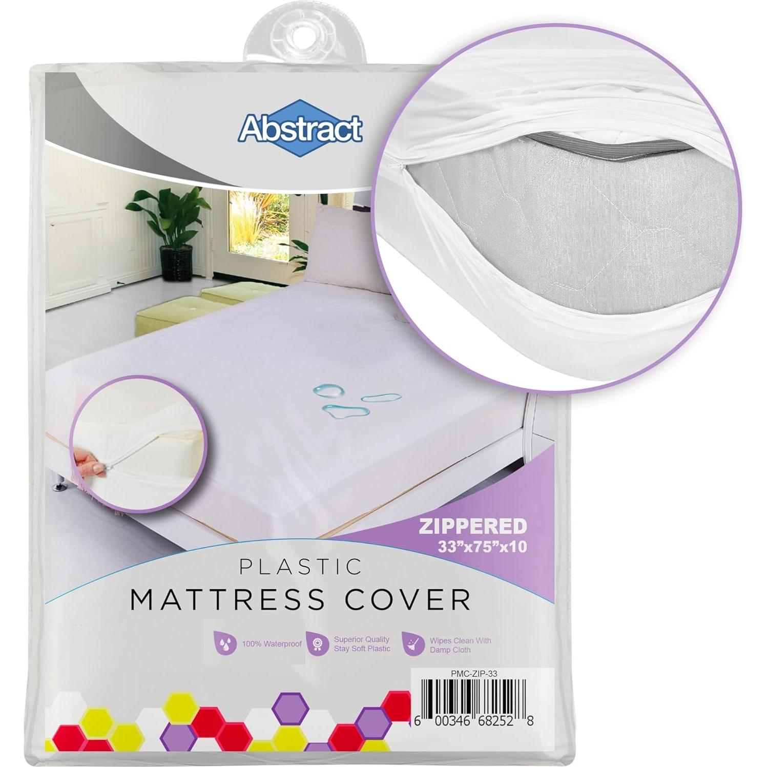 Protector de Colchón Impermeable Abstract 83.82x190.5 cm Blanco