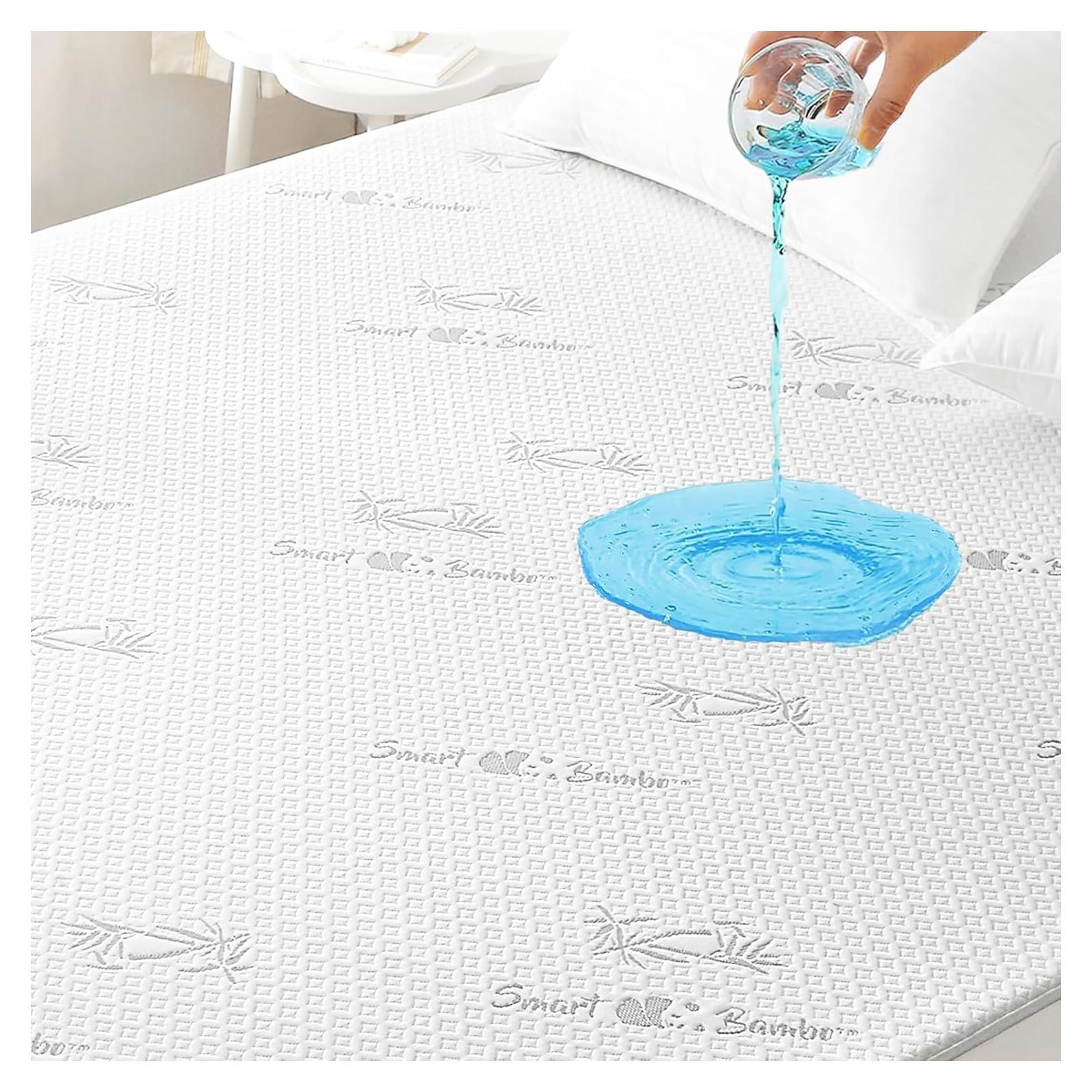 Protector de Colchón Impermeable HUXMEYSON King 198x203 cm