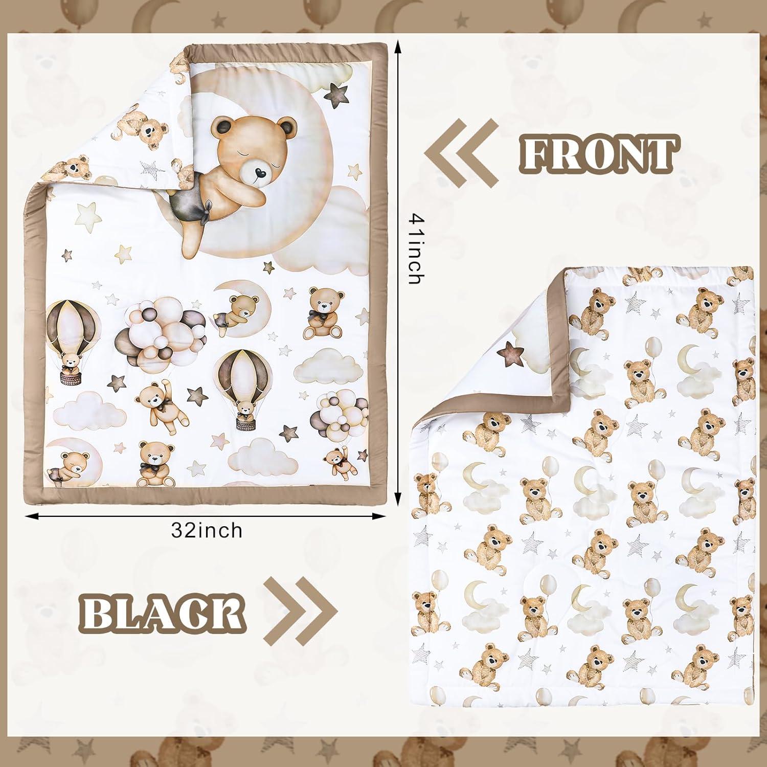 Juego de Ropa de Cuna Hahafelt Oso de Peluche 3 Piezas