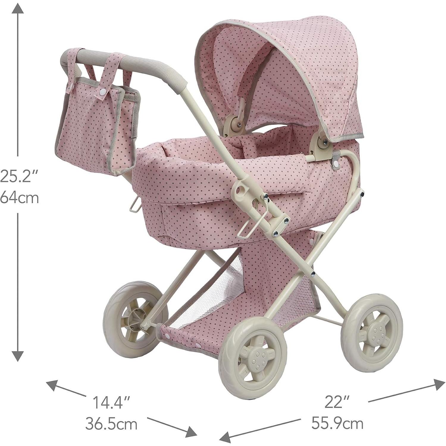 Carrito de Muñeca Deluxe Olivia's Little World Rosa y Gris