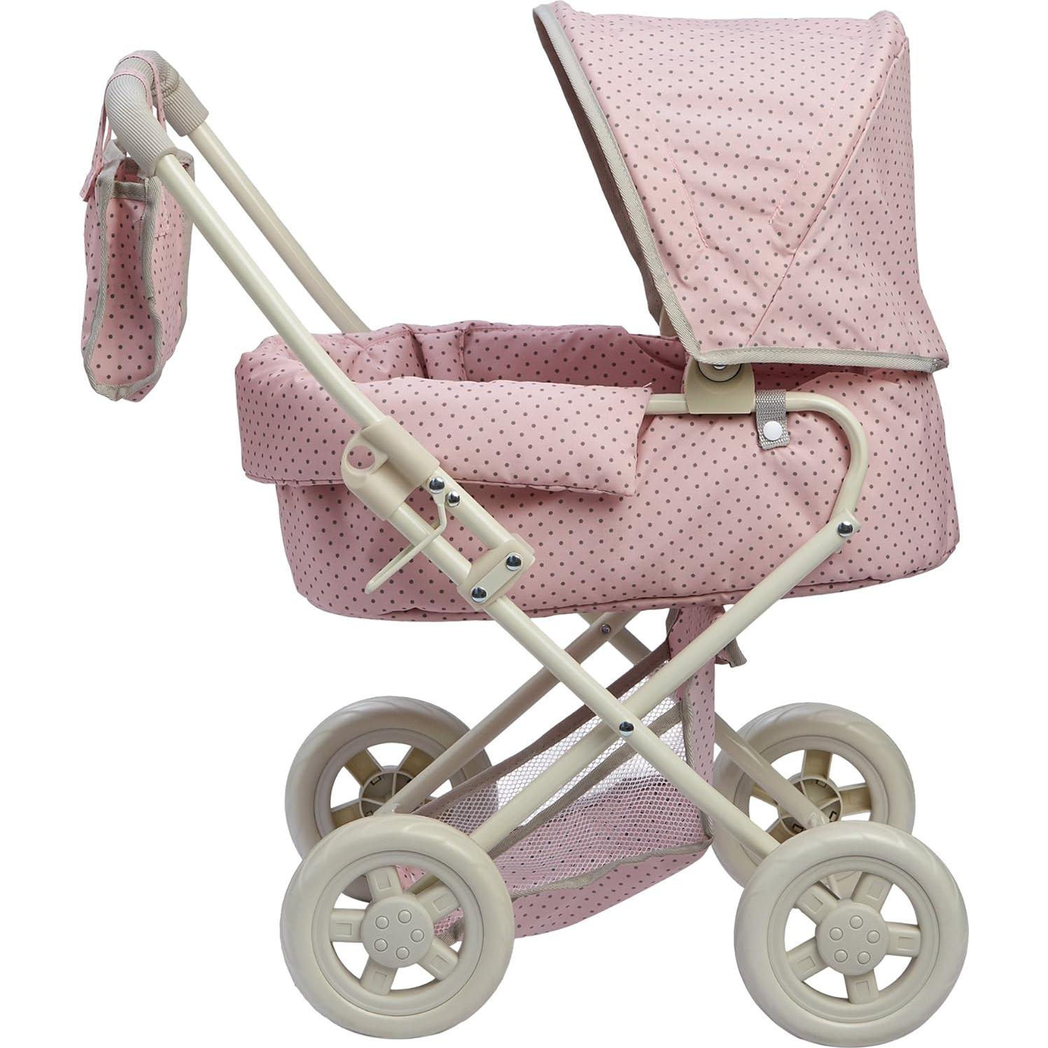 Carrito de Muñeca Deluxe Olivia's Little World Rosa y Gris