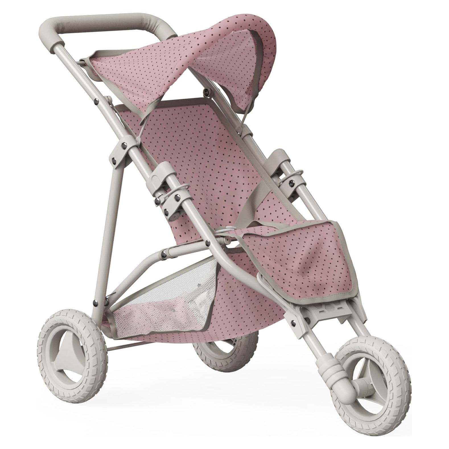 Carrito de Muñecas Jogging Olivia's Little World Rosa y Crema