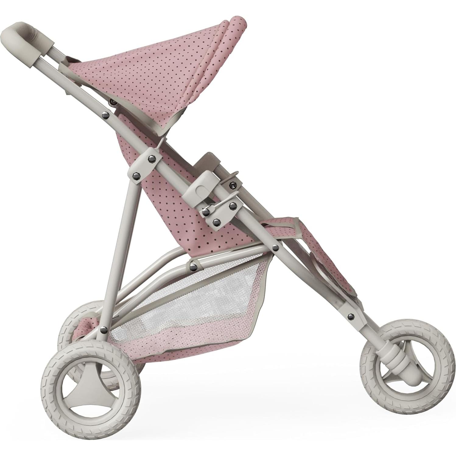 Carrito de Muñecas Jogging Olivia's Little World Rosa y Crema