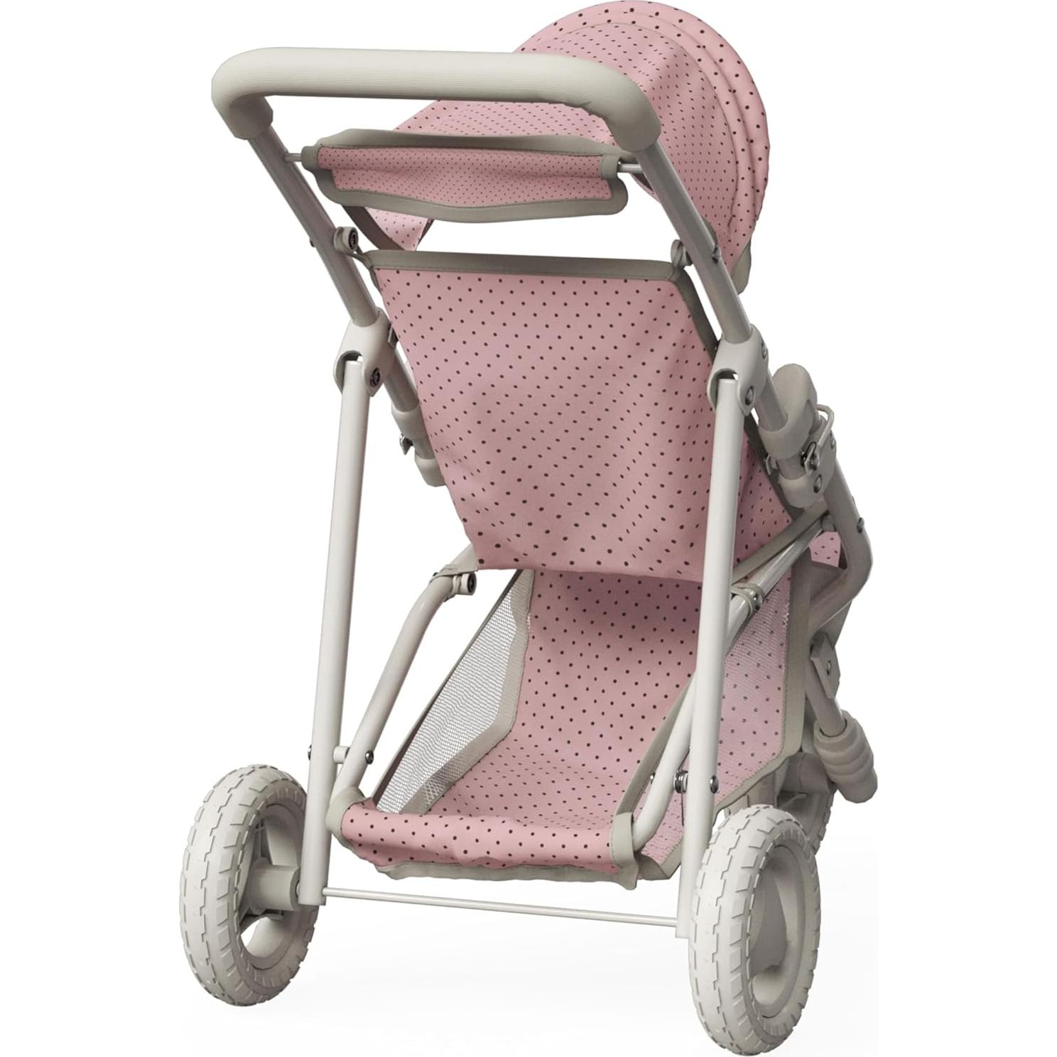 Carrito de Muñecas Jogging Olivia's Little World Rosa y Crema