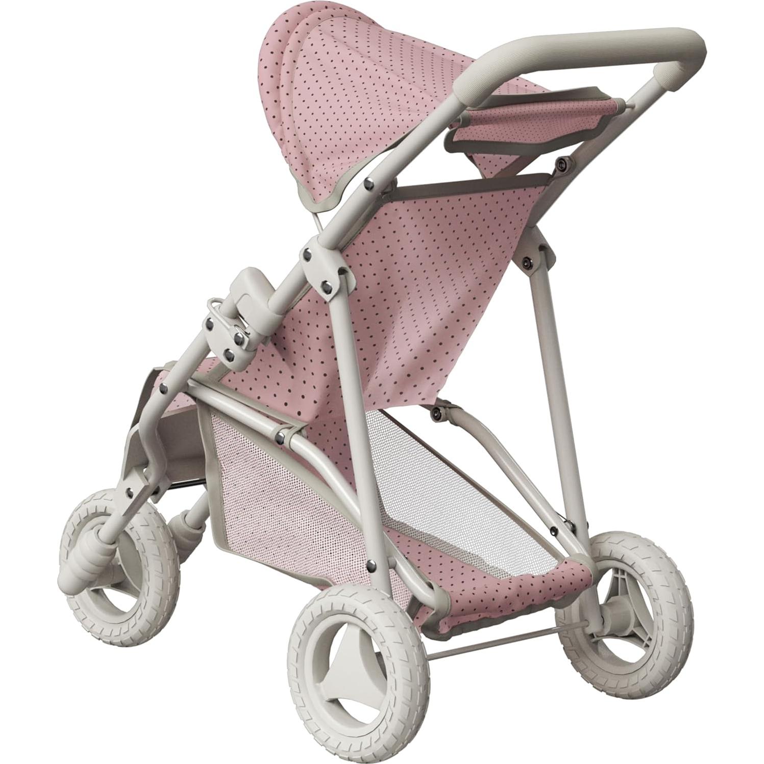 Carrito de Muñecas Jogging Olivia's Little World Rosa y Crema