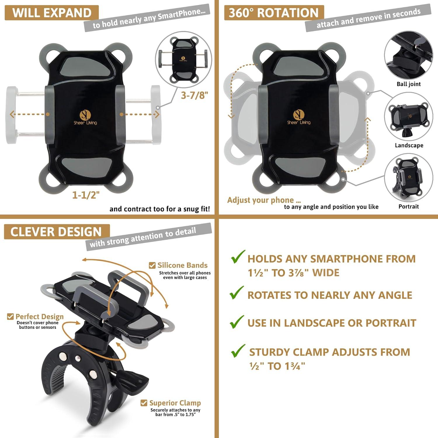 Soporte Universal para Teléfono Gris - Sheer Living SL-STPHONE