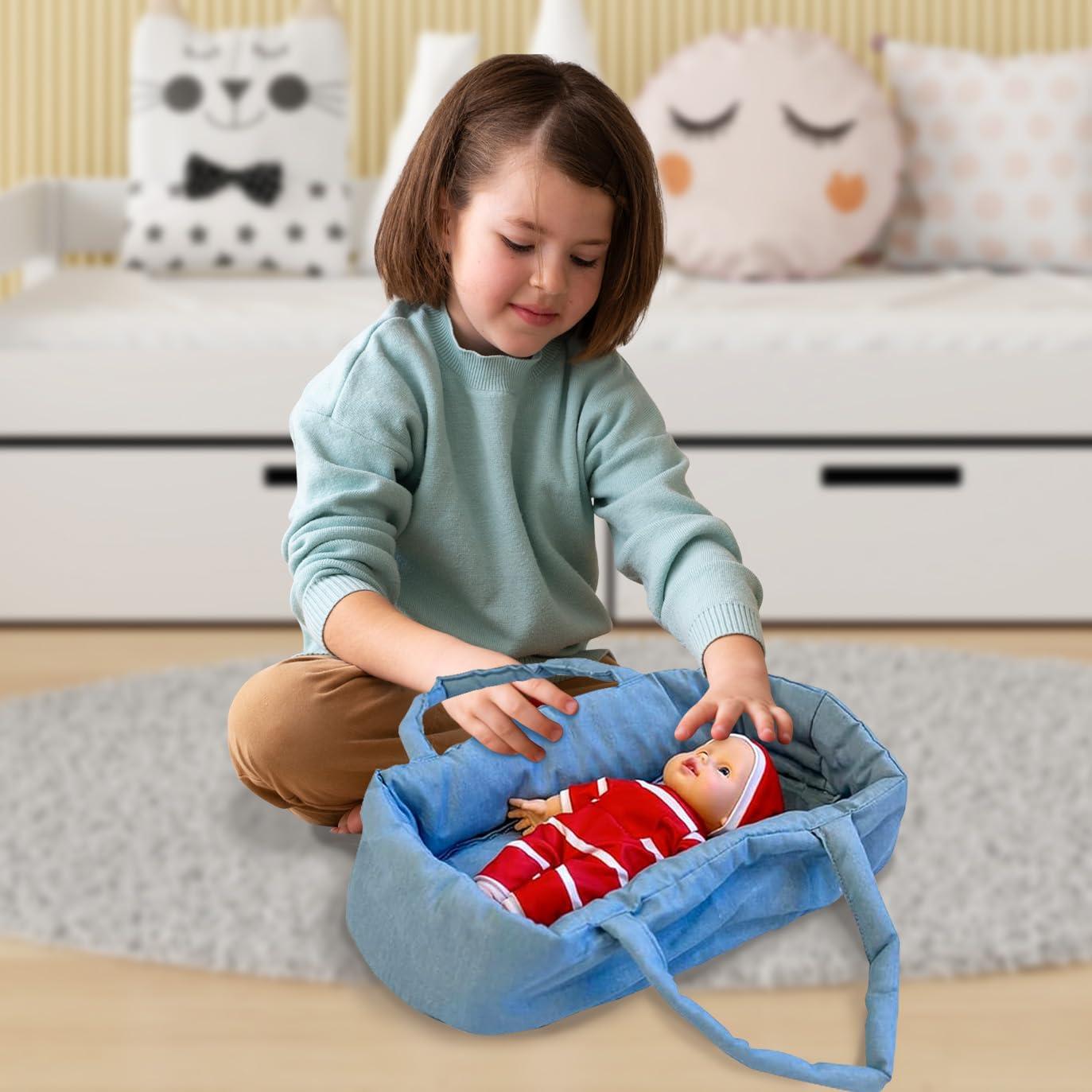 Carrito de Muñeca 3-en-1 Nueva York Denim Claro 2.34 kg