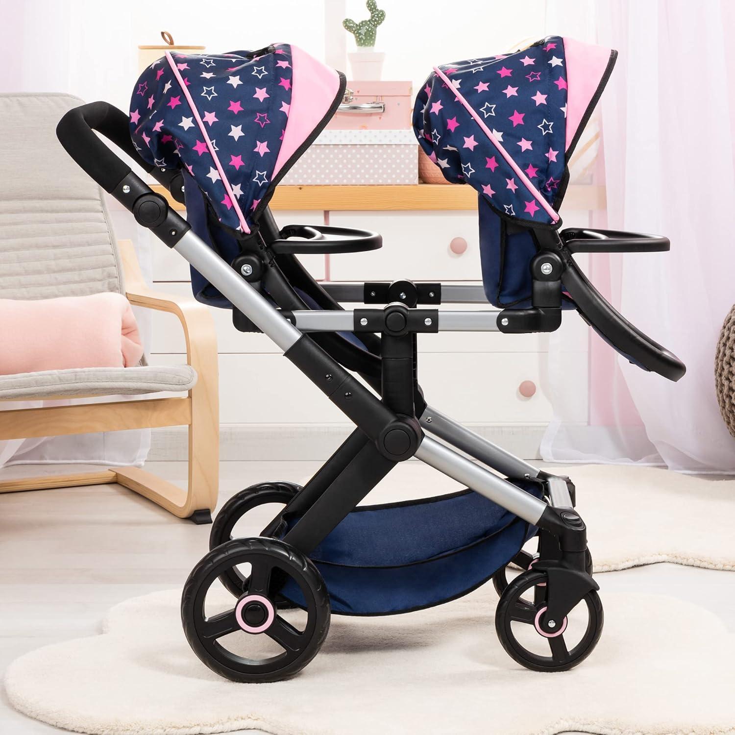 Cochecito de Muñecas Gemelas Bayer Xeo Twin Pram 46 cm