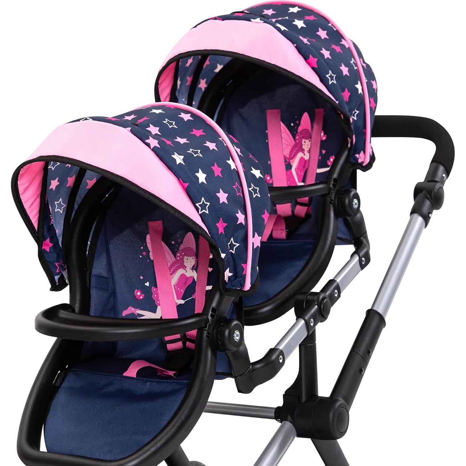 Cochecito de Muñecas Gemelas Bayer Xeo Twin Pram 46 cm