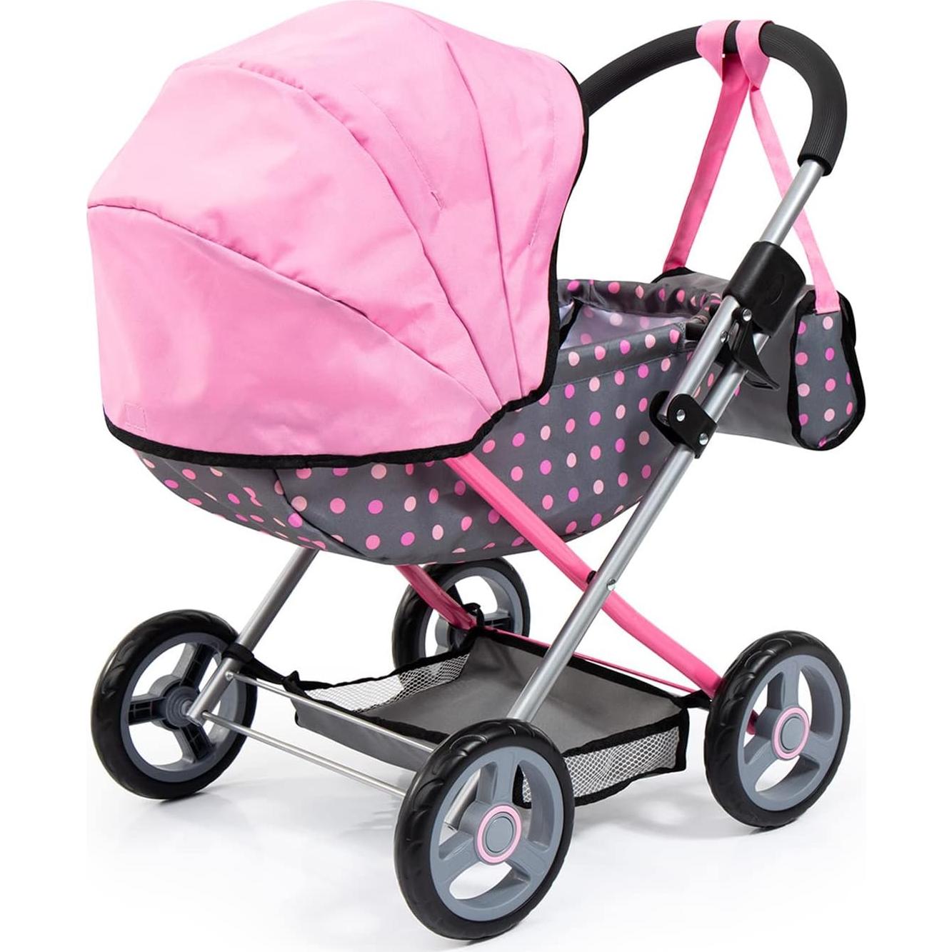 Pram para Muñecas Bayer Design Fairy Poka Dot Gris Rosa 46 cm