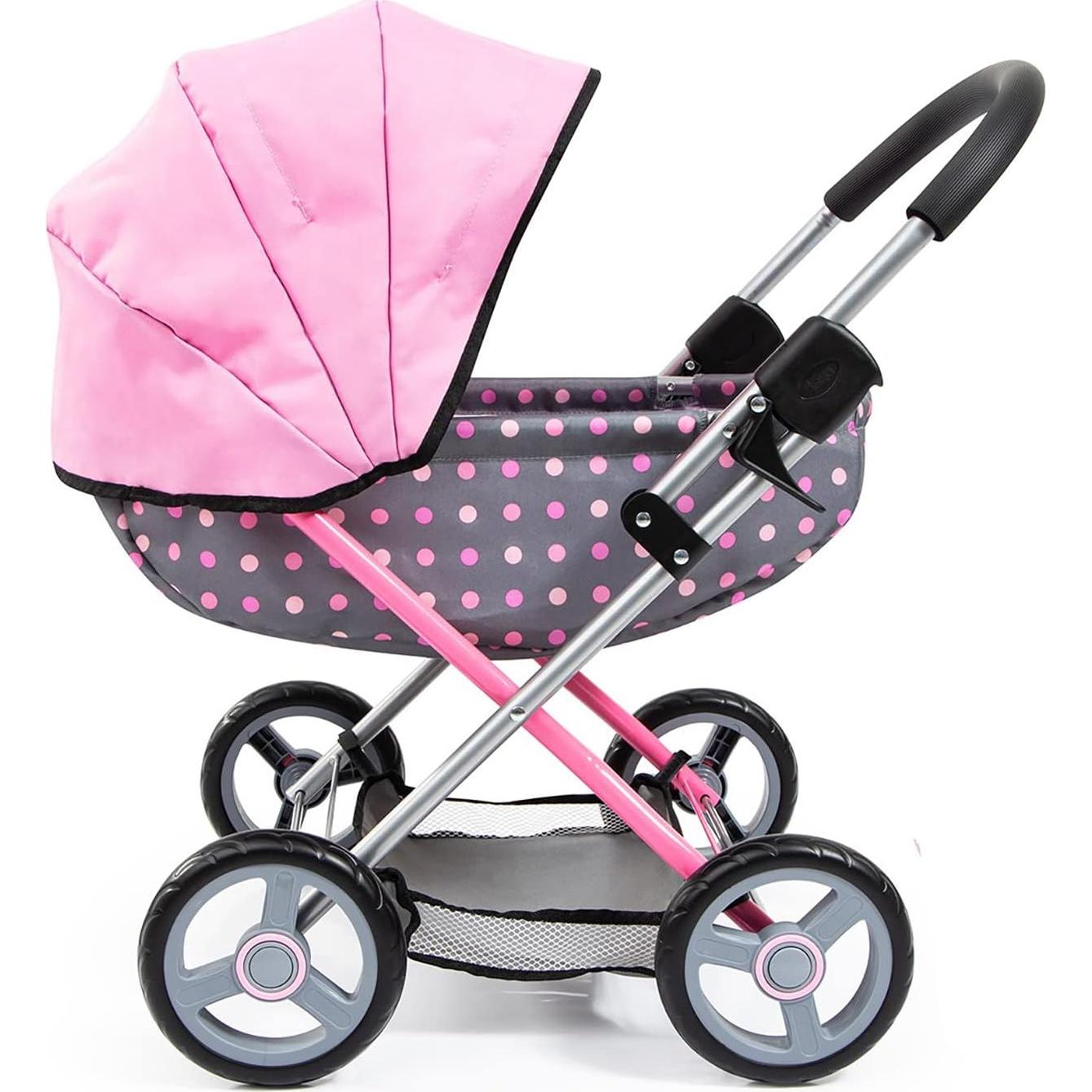 Pram para Muñecas Bayer Design Fairy Poka Dot Gris Rosa 46 cm