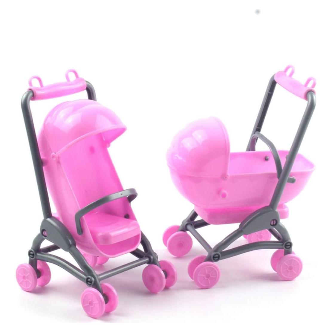 Mini Carrito de Bebé para Casa de Muñecas Toddmomy 20x11x11cm