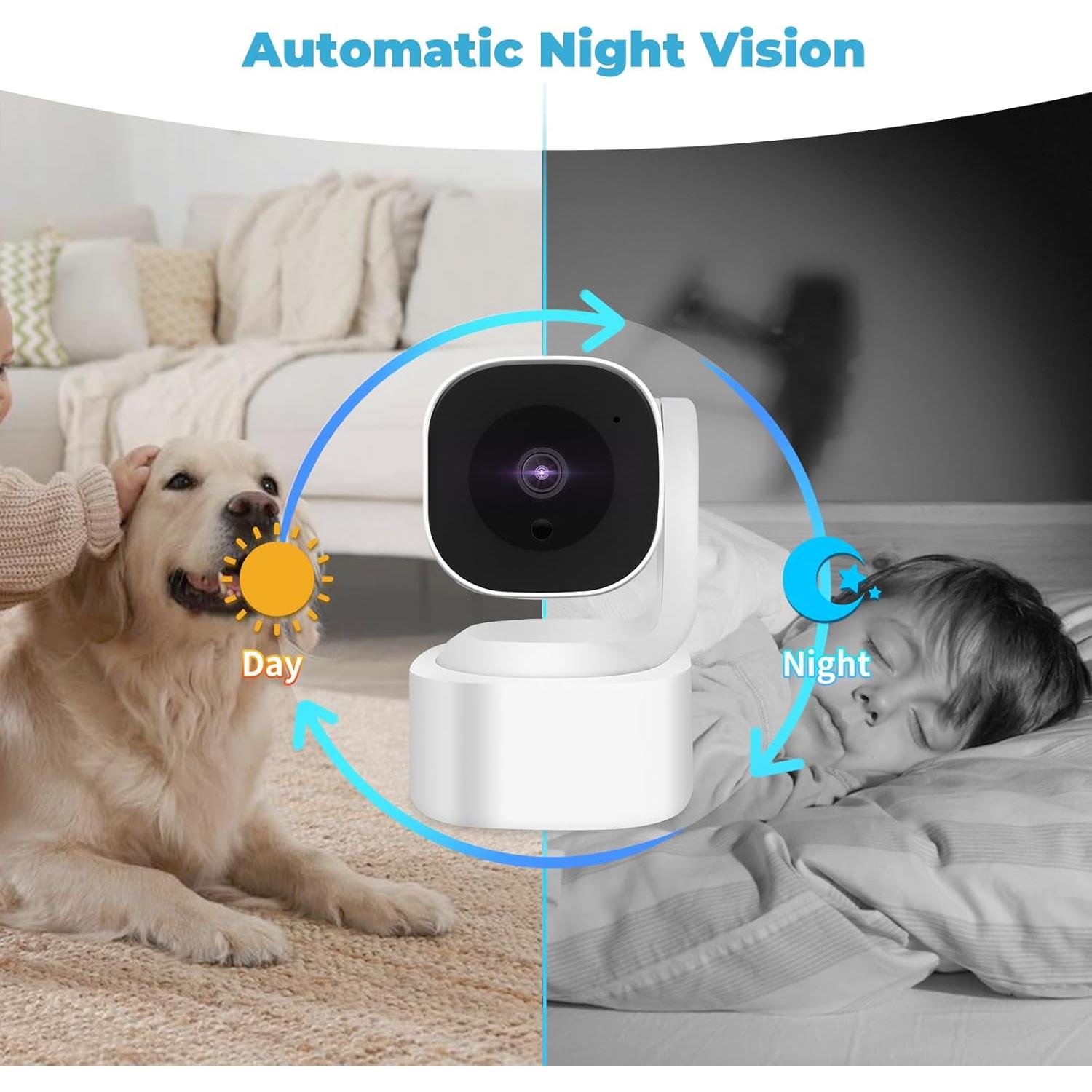 Monitor de Bebé Wi-Fi 3MP YY-90001-1 con Visión Nocturna