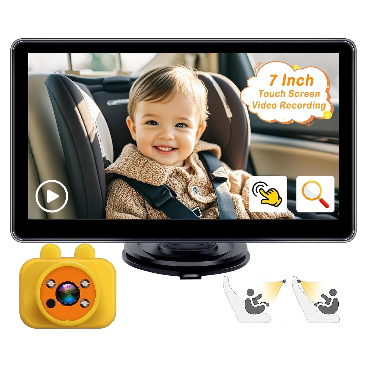 Cámara para Bebé Yakry ZD23 - Pantalla Táctil 7" 1080P HD