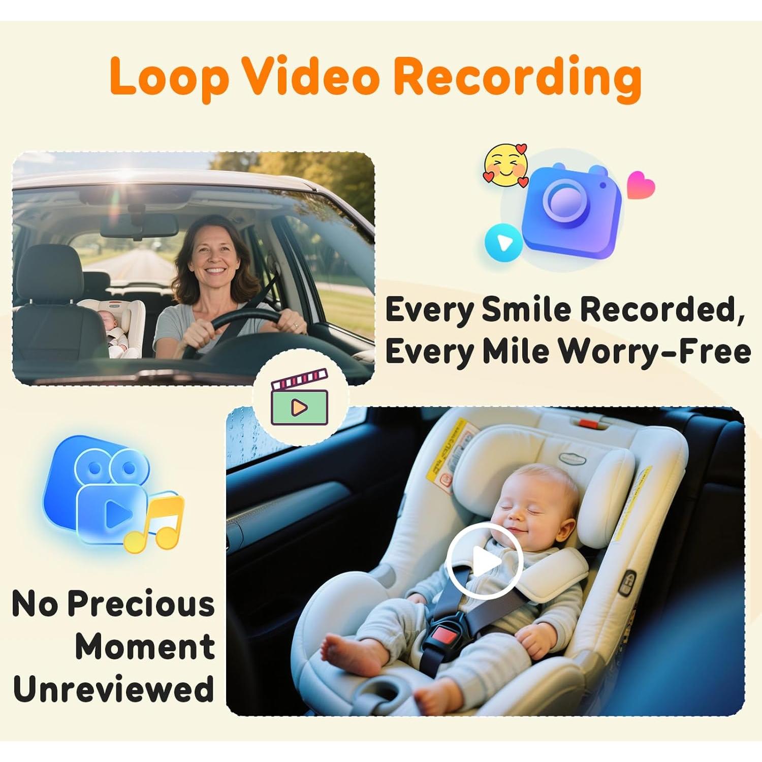 Cámara para Bebé Yakry ZD23 - Pantalla Táctil 7" 1080P HD