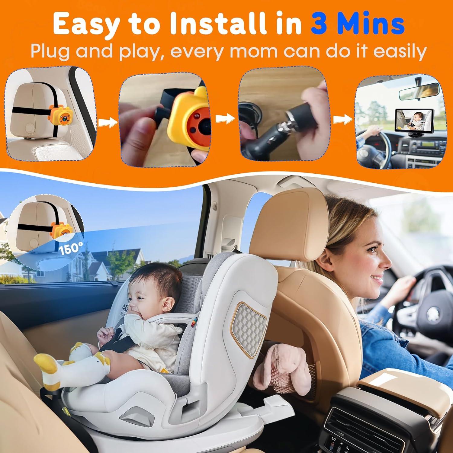 Cámara para Bebé Yakry ZD23 - Pantalla Táctil 7" 1080P HD