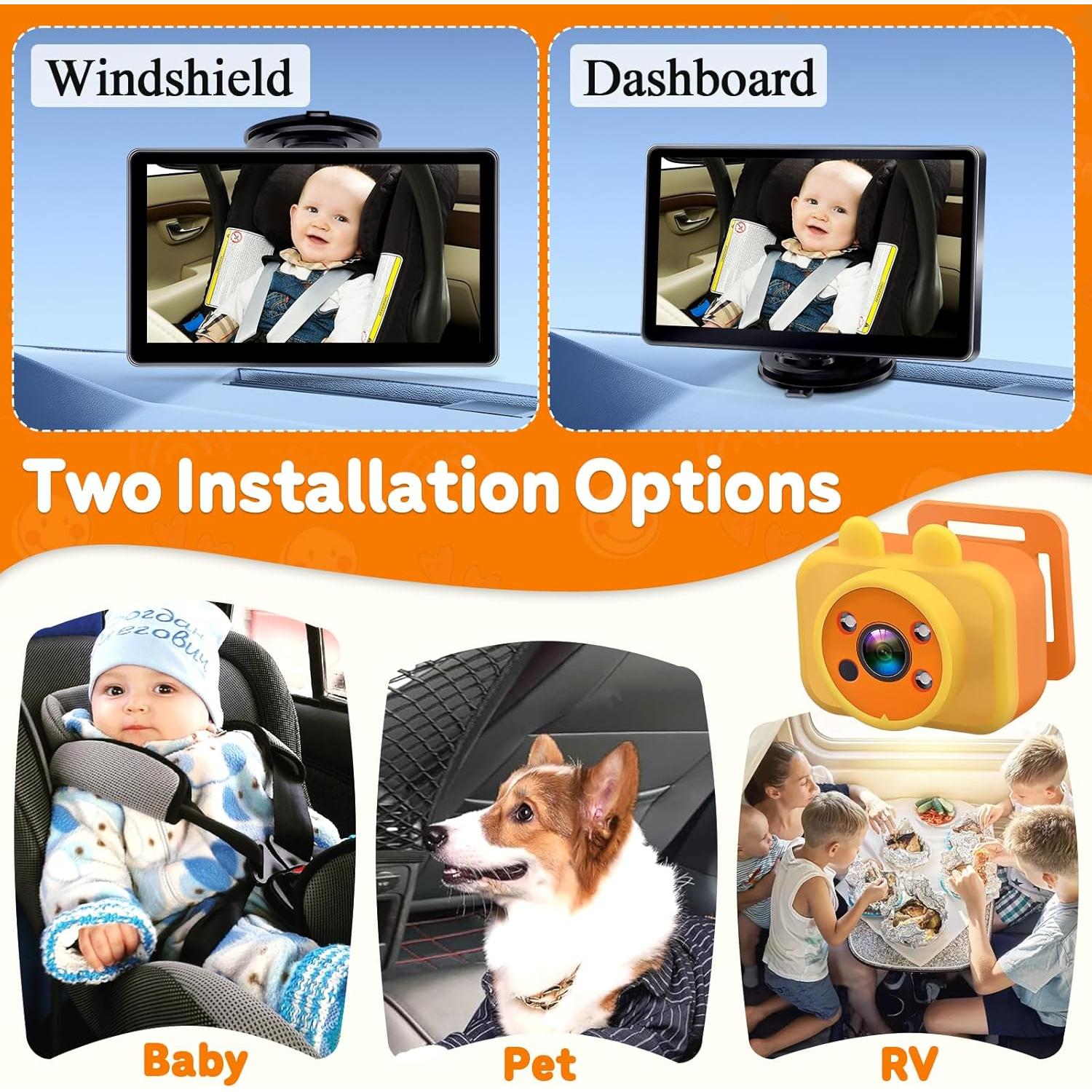 Cámara para Bebé Yakry ZD23 - Pantalla Táctil 7" 1080P HD