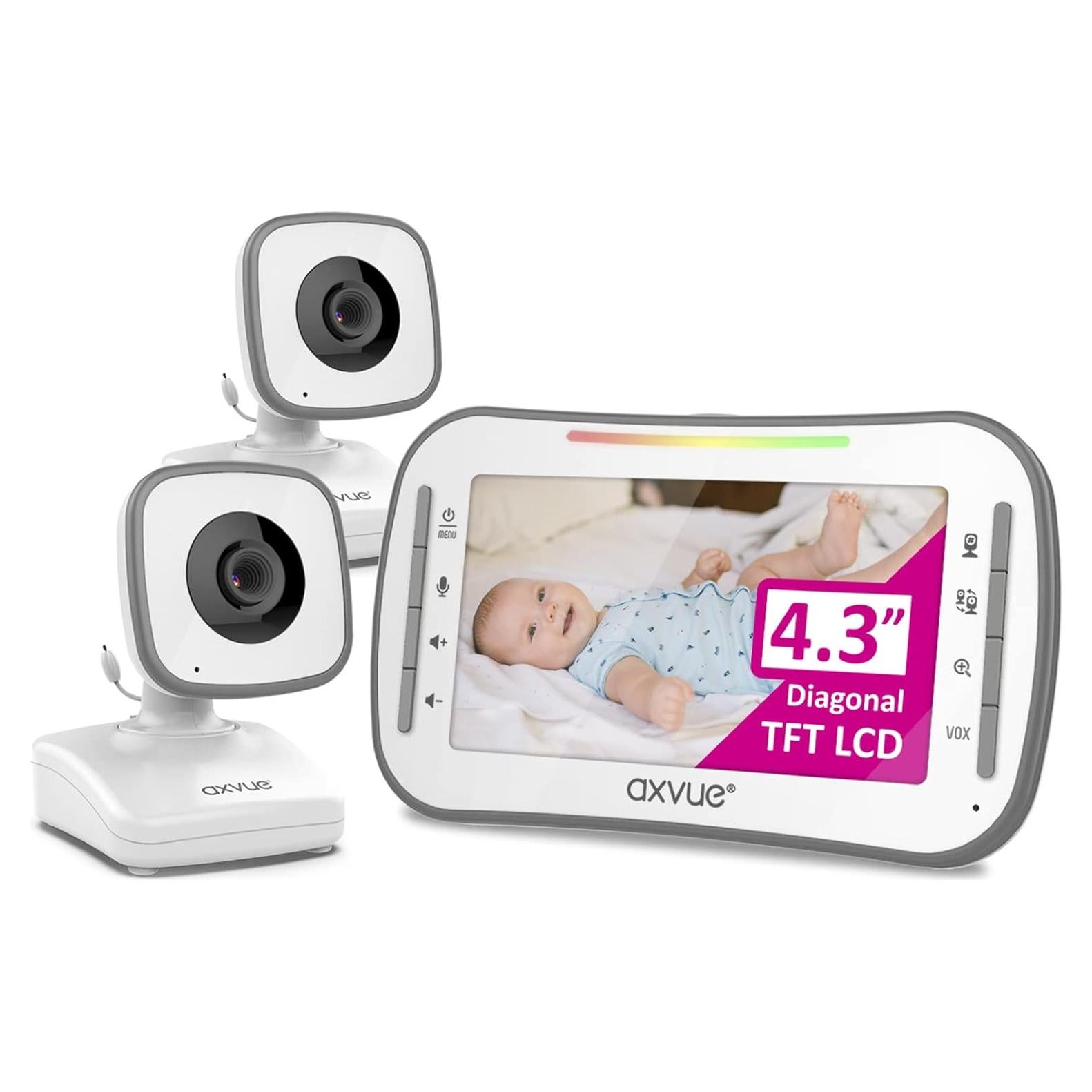 Monitor de Bebé Axvue A242 4.3" 2 Cámaras Comunicación Bidireccional