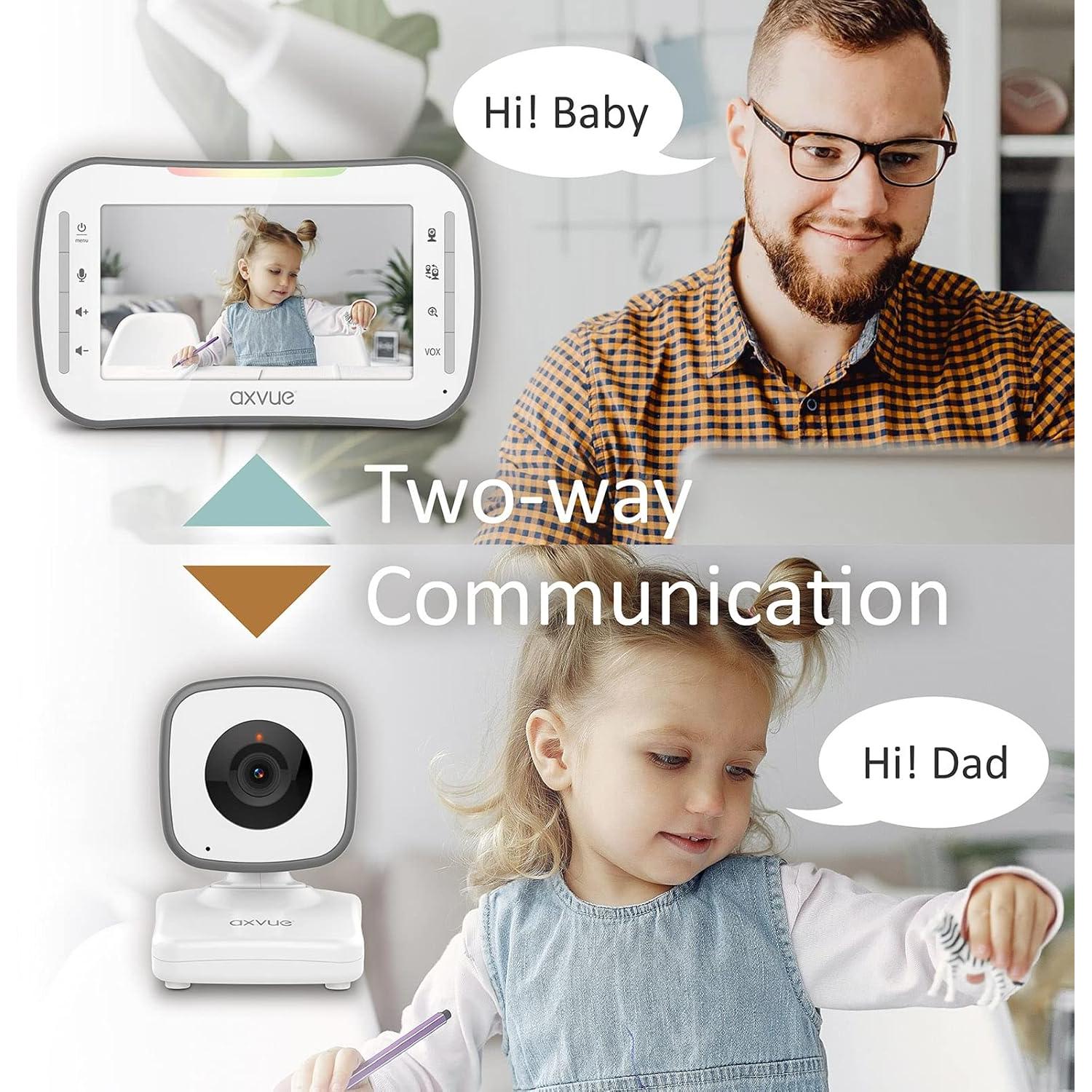 Monitor de Bebé Axvue A242 4.3" 2 Cámaras Comunicación Bidireccional