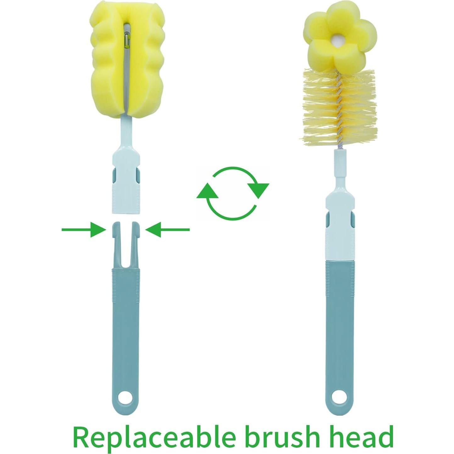 Juego de Cepillos para Botellas Sebikam 4 en 1 Verde
