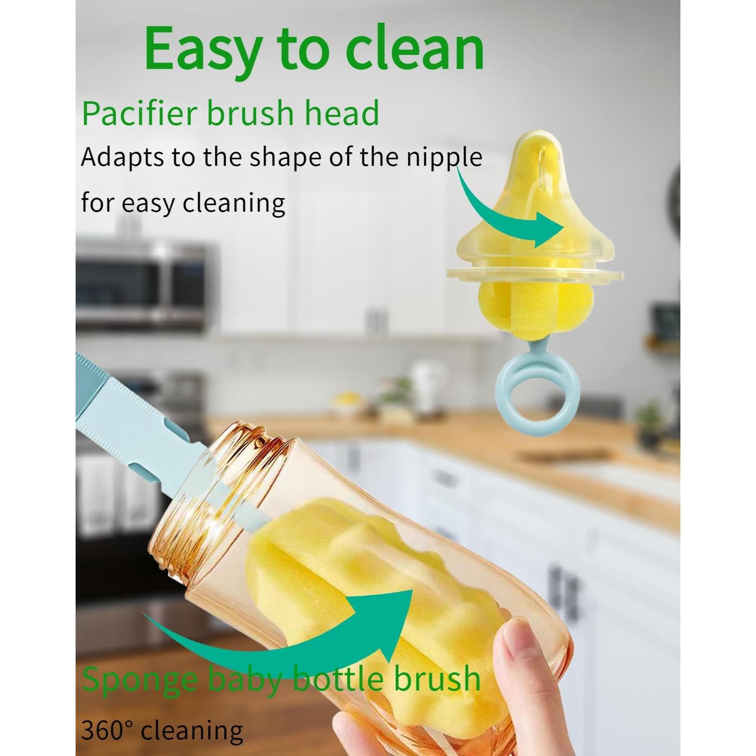 Juego de Cepillos para Botellas Sebikam 4 en 1 Verde