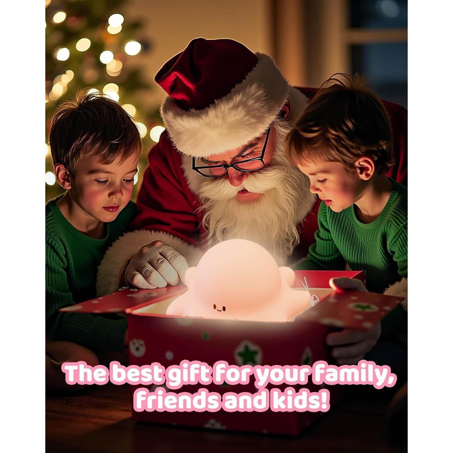 Luz Nocturna Recargable Lustrinex Pulpo Silicona USB 12cm