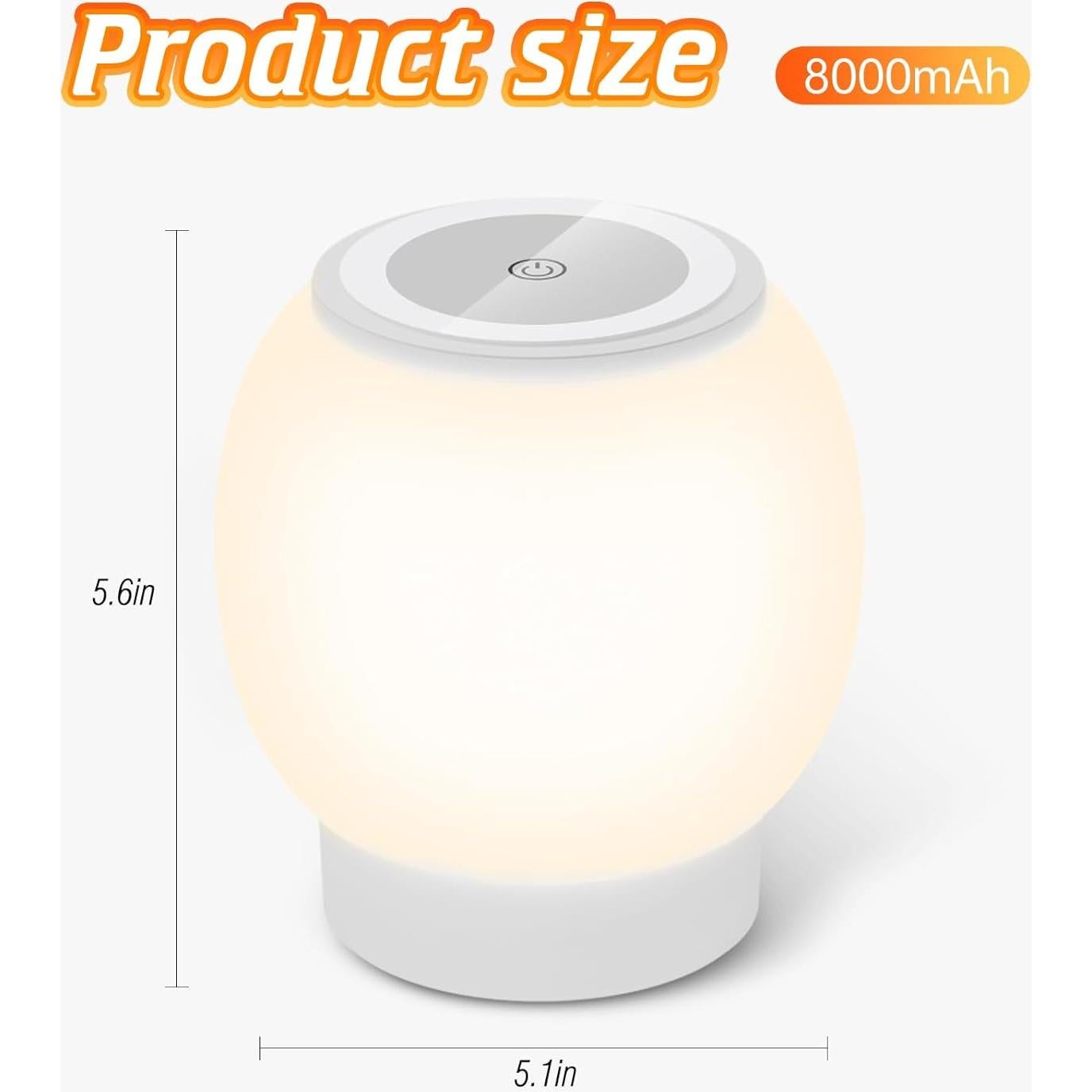 Luz Nocturna Táctil Bullishman 8000mAh 3 Temperaturas