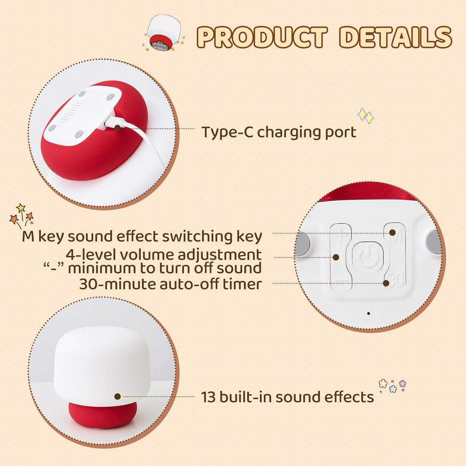 Luz Nocturna Hongo NextanG A-6604 Táctil LED Regulable 15cm