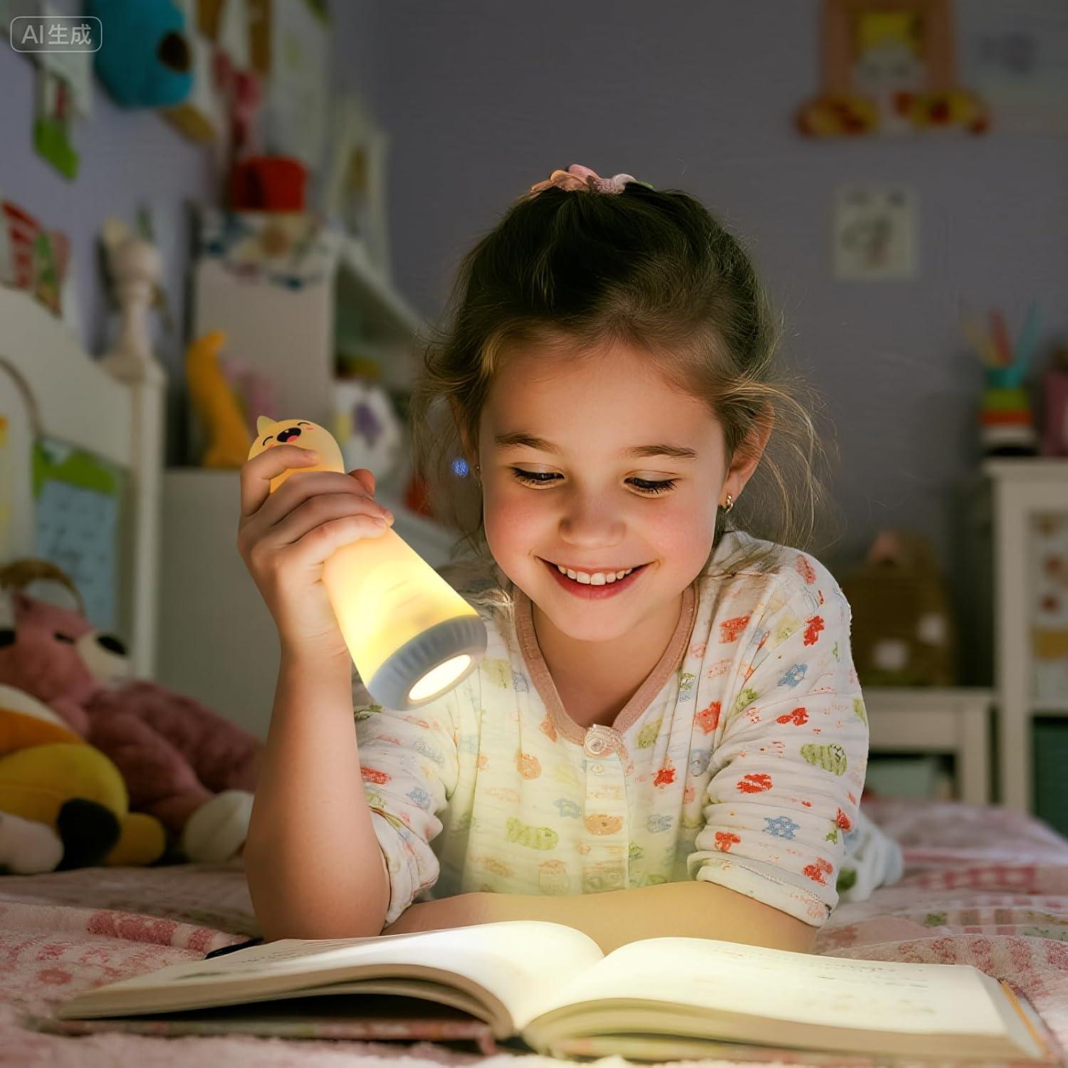 Linterna Nocturna LED ShaArkMango Recargable para Niños 6.1cm