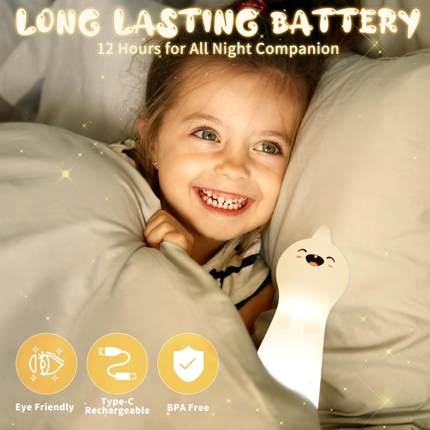 Linterna Nocturna LED ShaArkMango Recargable para Niños 6.1cm