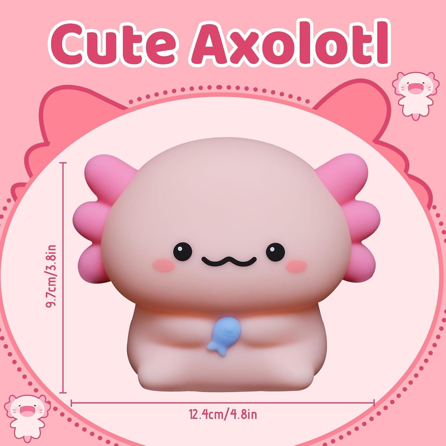 Luz Nocturna Axolote YuanDian Silicona 17cm Control Táctil