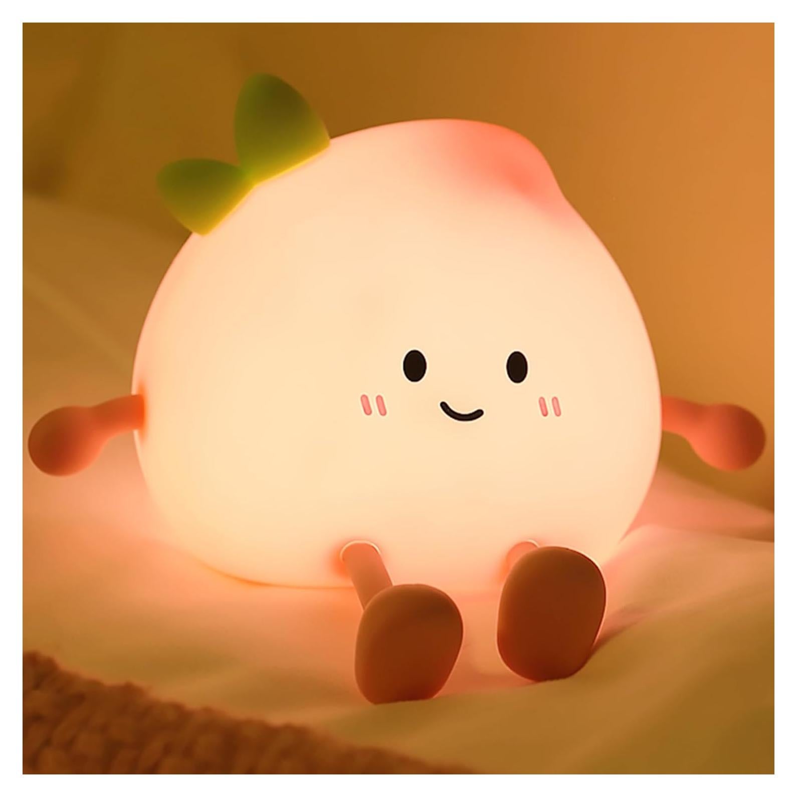 Luz Nocturna AVEKI Durazno Rosa Silicona Recargable 3 Niveles