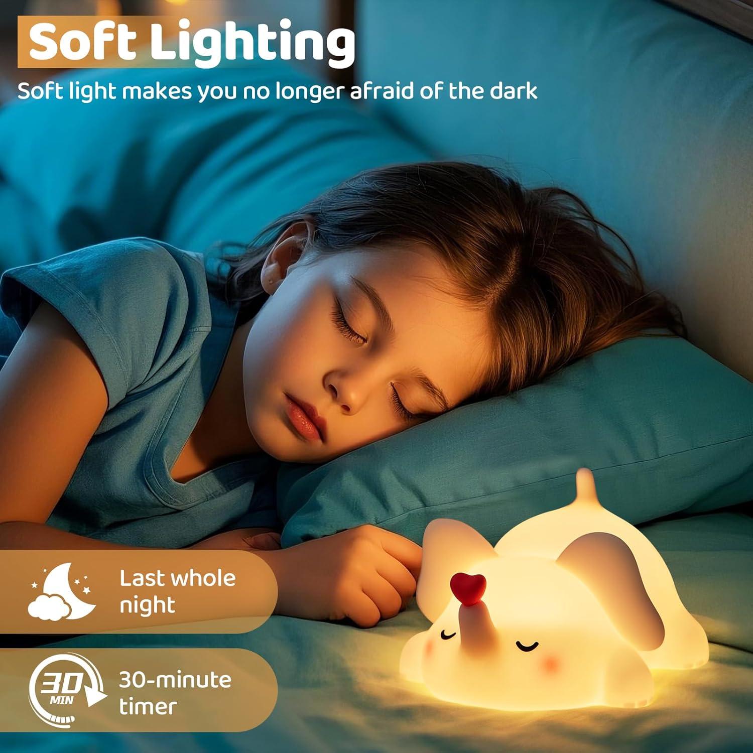 Luz Nocturna Elefante Luditek Recargable 3 Brillos 12.7cm