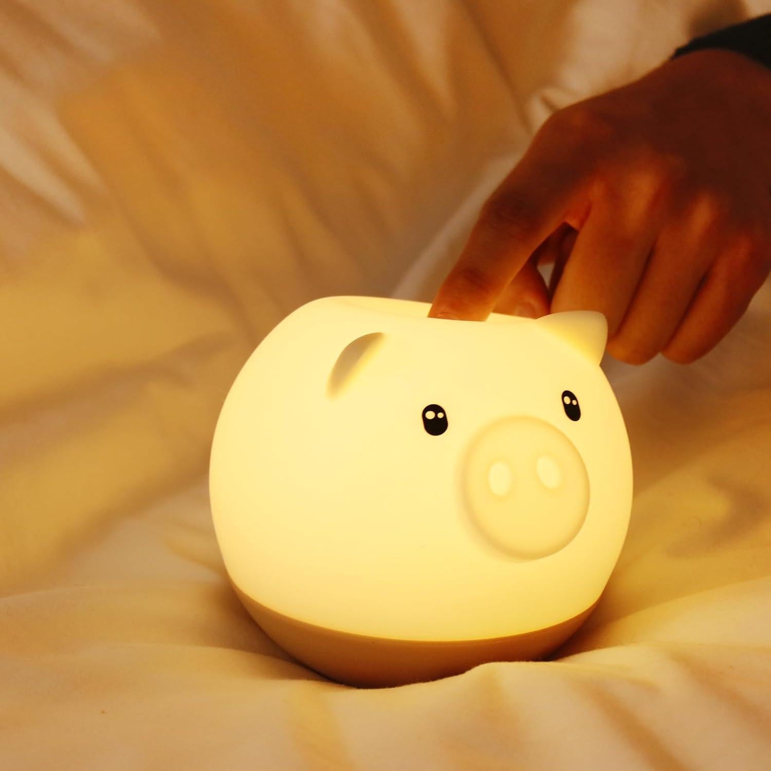 Luz Nocturna Táctil Roly Poly Cerdo GANGULITO LED Recargable