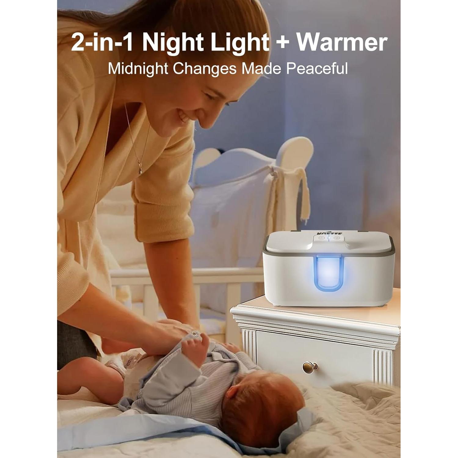 Calentador de Toallitas para Bebés KOSTEE con Luz Nocturna