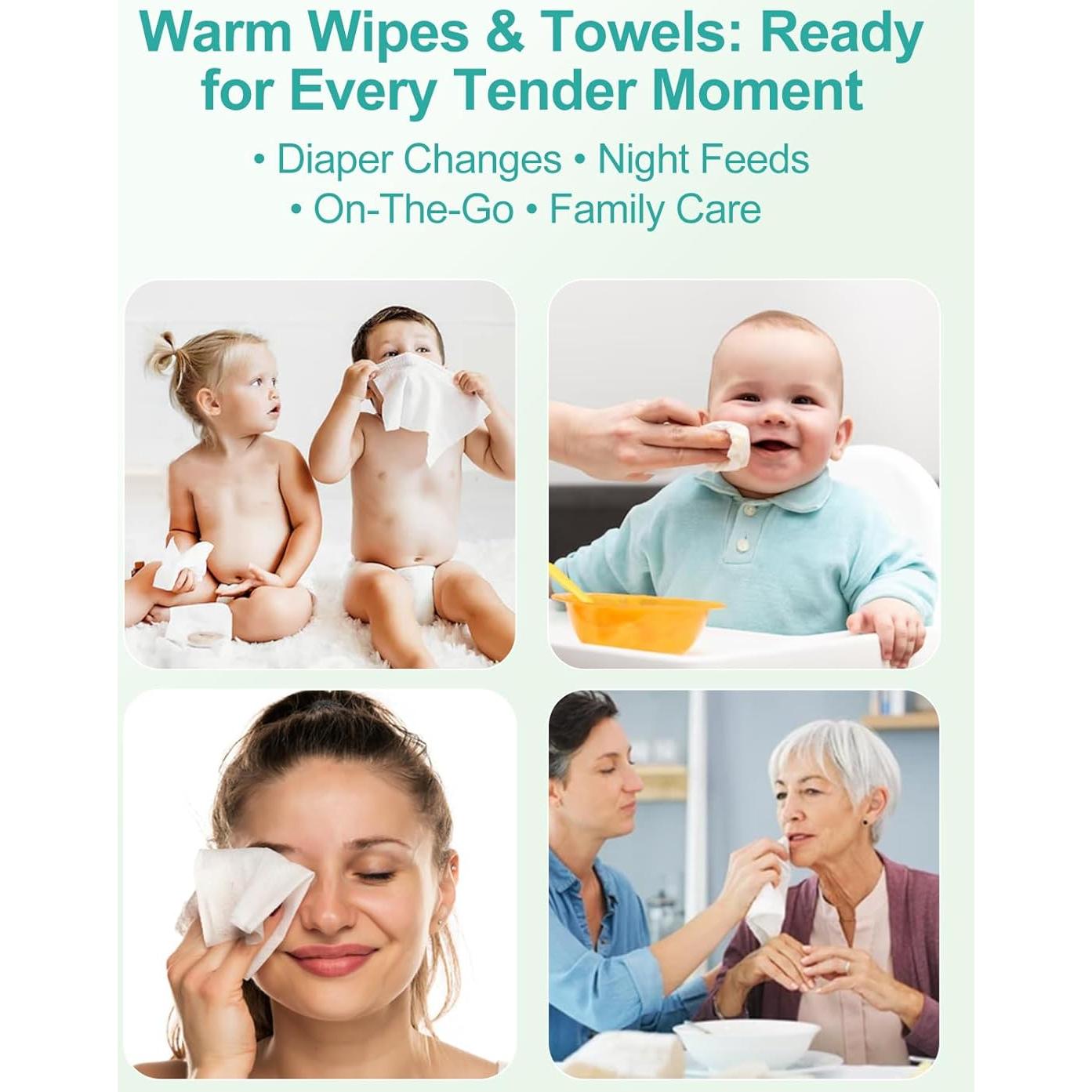 Calentador de Toallitas para Bebés KOSTEE con Luz Nocturna