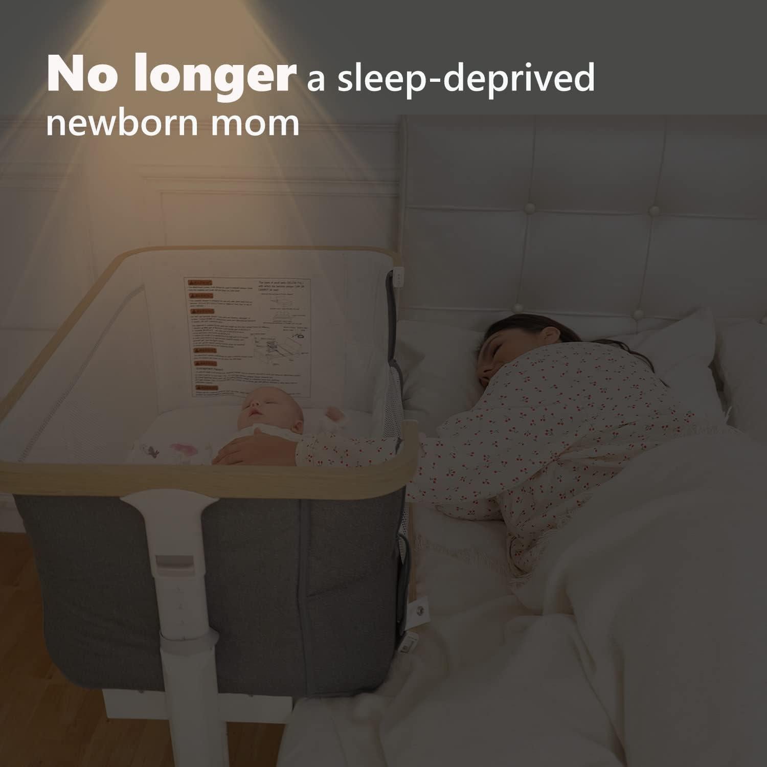 Cuna Mecedora Eléctrica VaVaSoo Gris Oscuro 5 Alturas 3 Movimientos