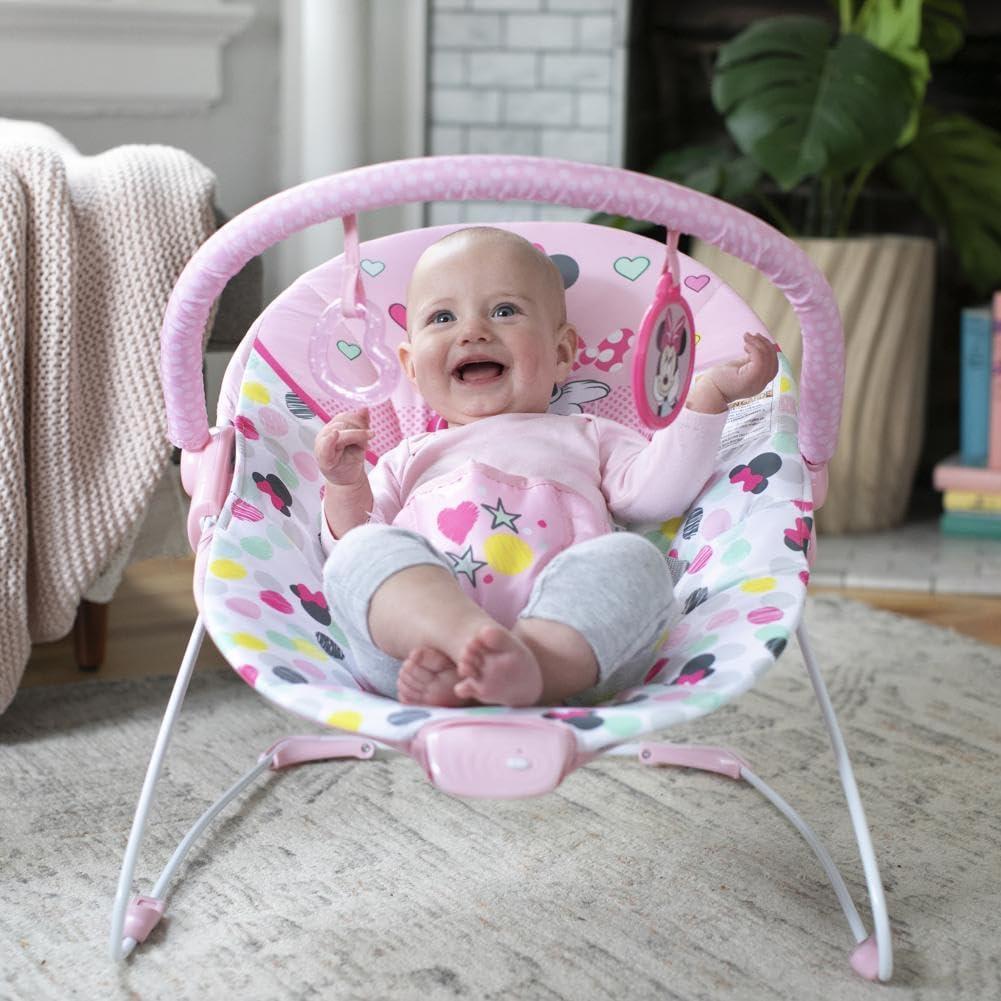Asiento de rebote para bebés Minnie Mouse Bright Starts 0-9 kg