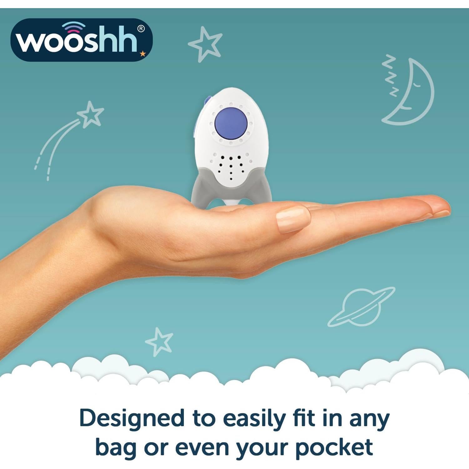 Máquina de Sonido Portátil Wooshh Rockit - 8 Sonidos Calmantes