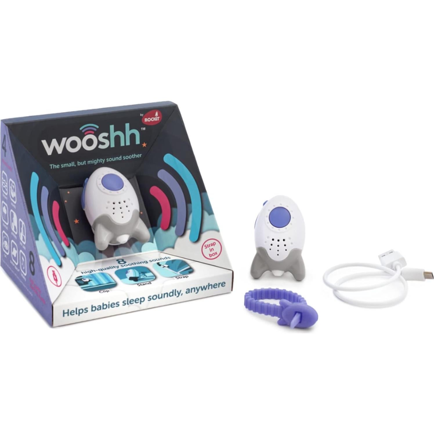 Máquina de Sonido Portátil Wooshh Rockit - 8 Sonidos Calmantes