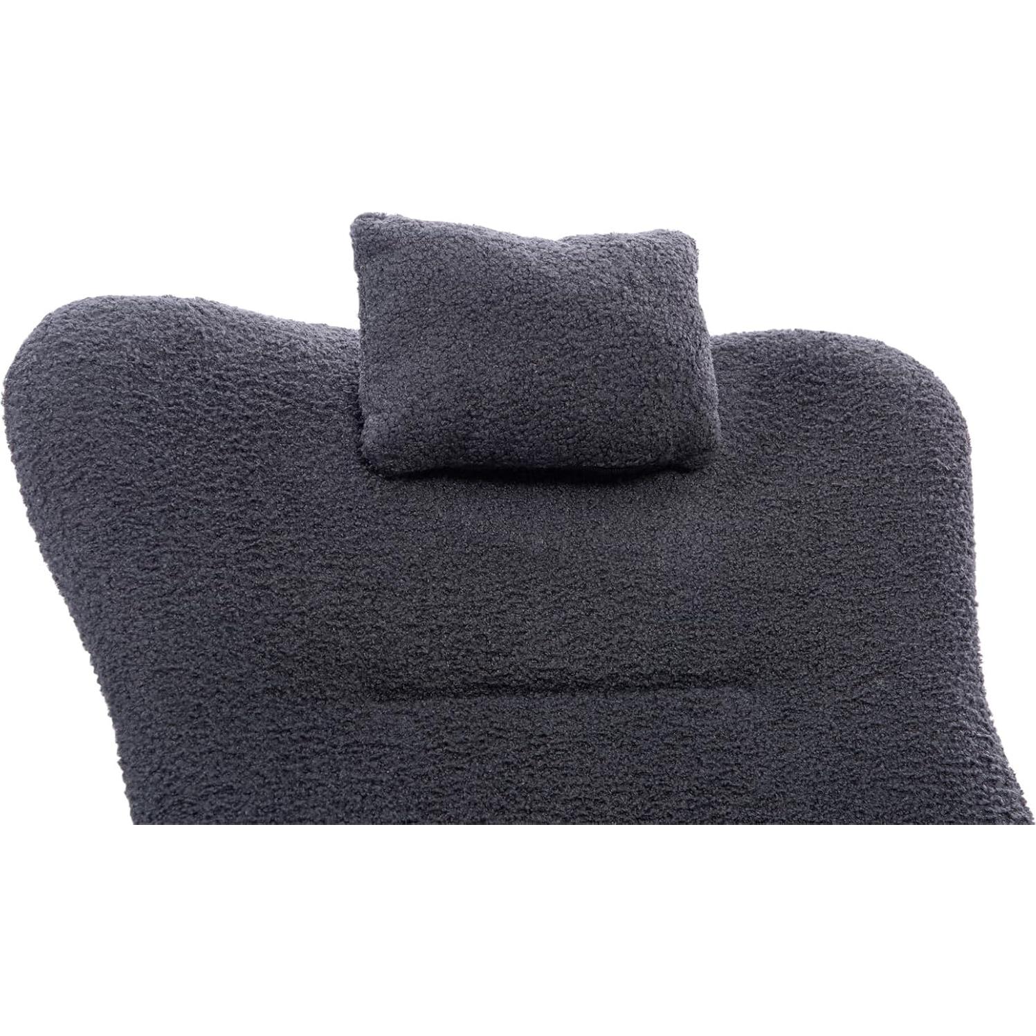 Silla Mecedora Tapizada BJZHH Gris Oscuro Ergonomica