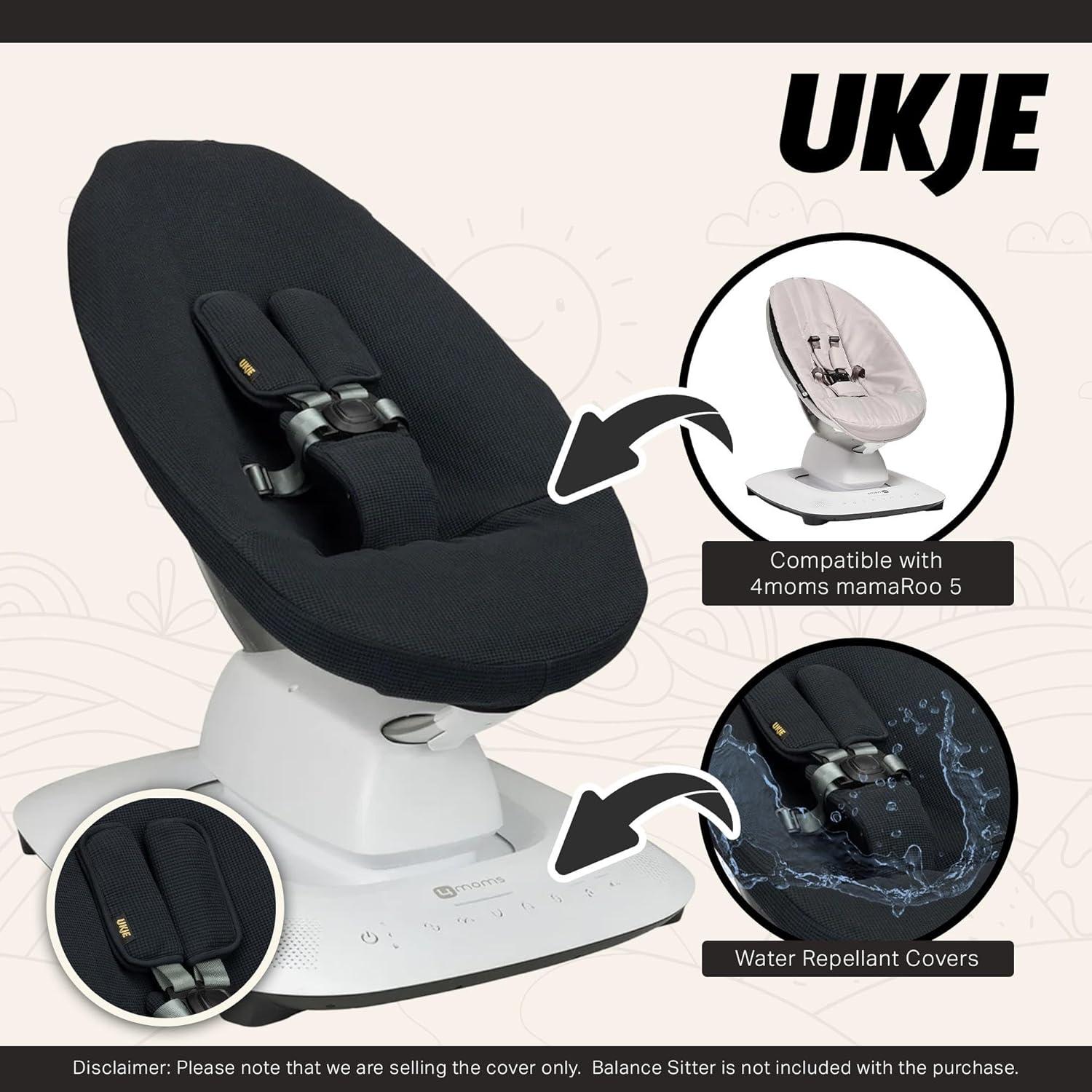 Cubierta Protectora Ukje para Columpio 4moms mamaRoo 5 - Negro